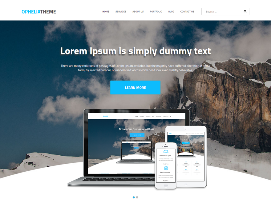 Ophelia theme screenshot