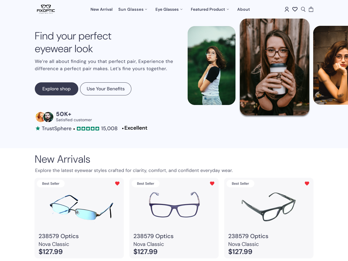 Optical Glasses theme screenshot