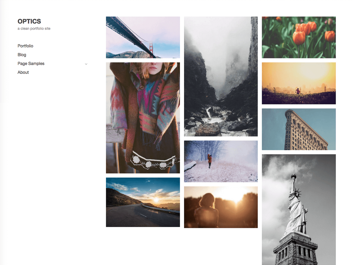 Optics theme screenshot