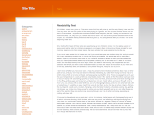 Orange Grey White theme screenshot