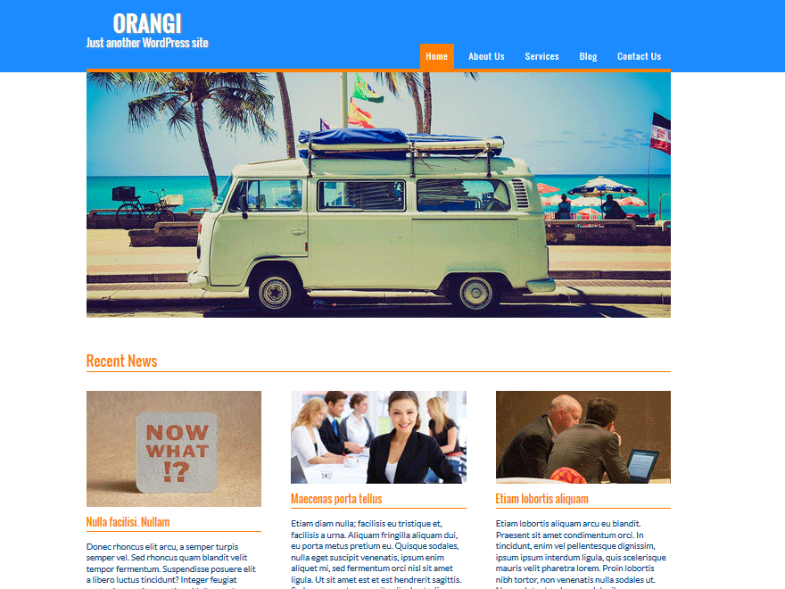 Orangi theme screenshot