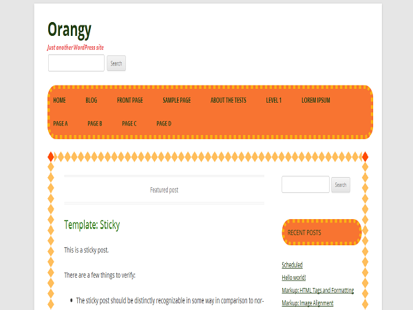 Orangy theme screenshot