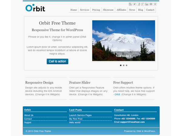 Orbit theme screenshot