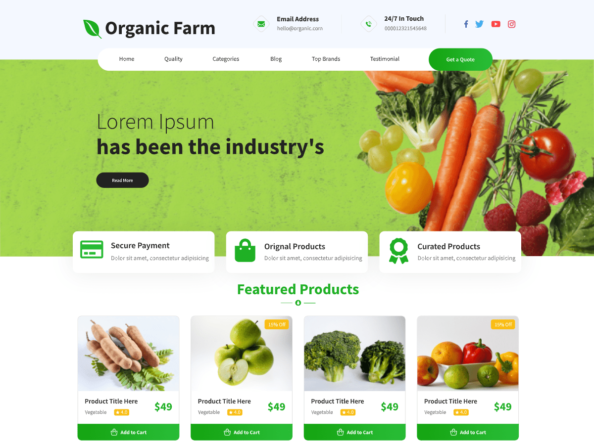 Organic Farm theme screenshot