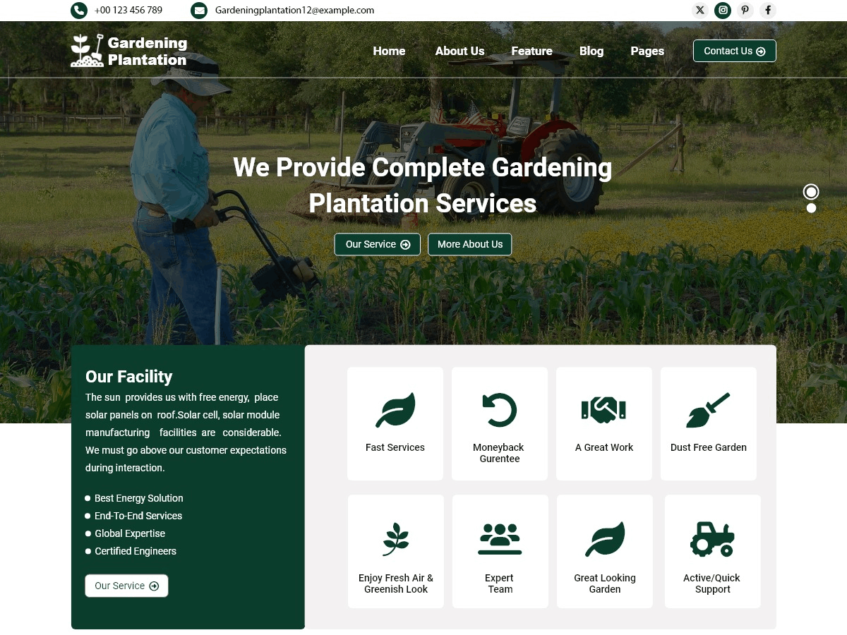 Organic Gardening theme screenshot