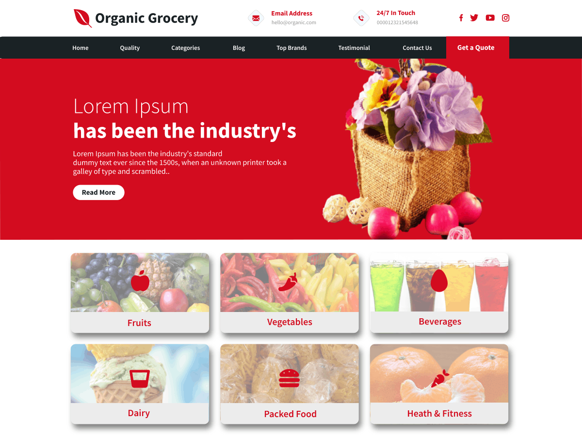 Organic Grocery theme screenshot