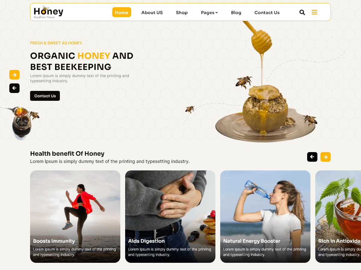 Organic Honey theme screenshot