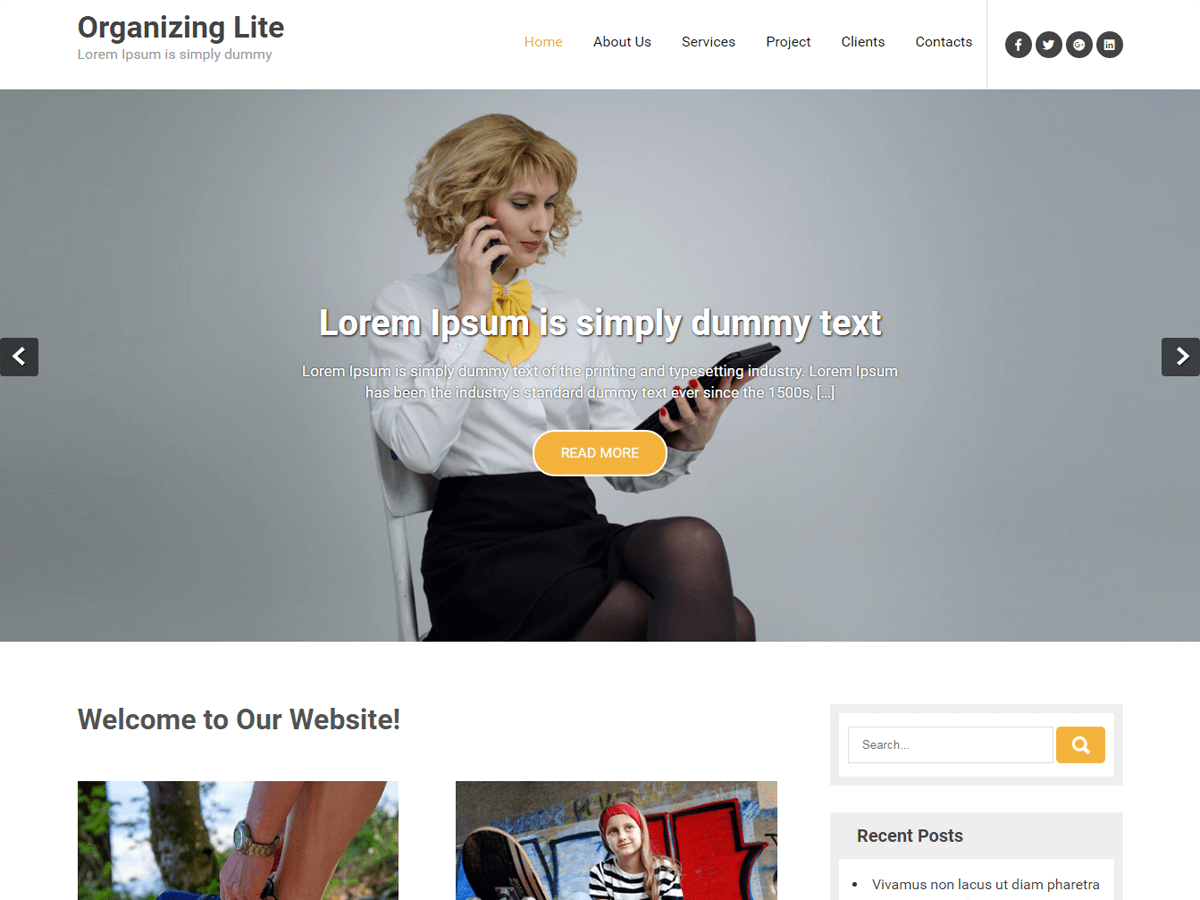Organizing Lite theme screenshot