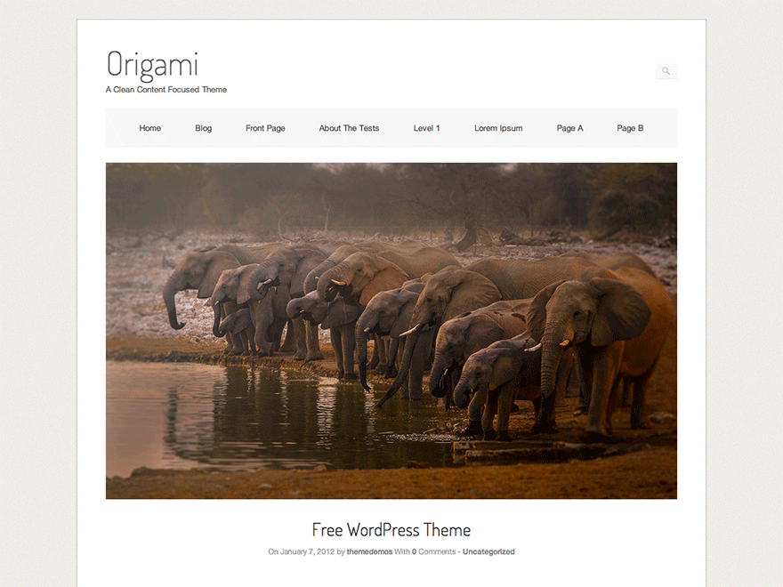 Origami theme screenshot