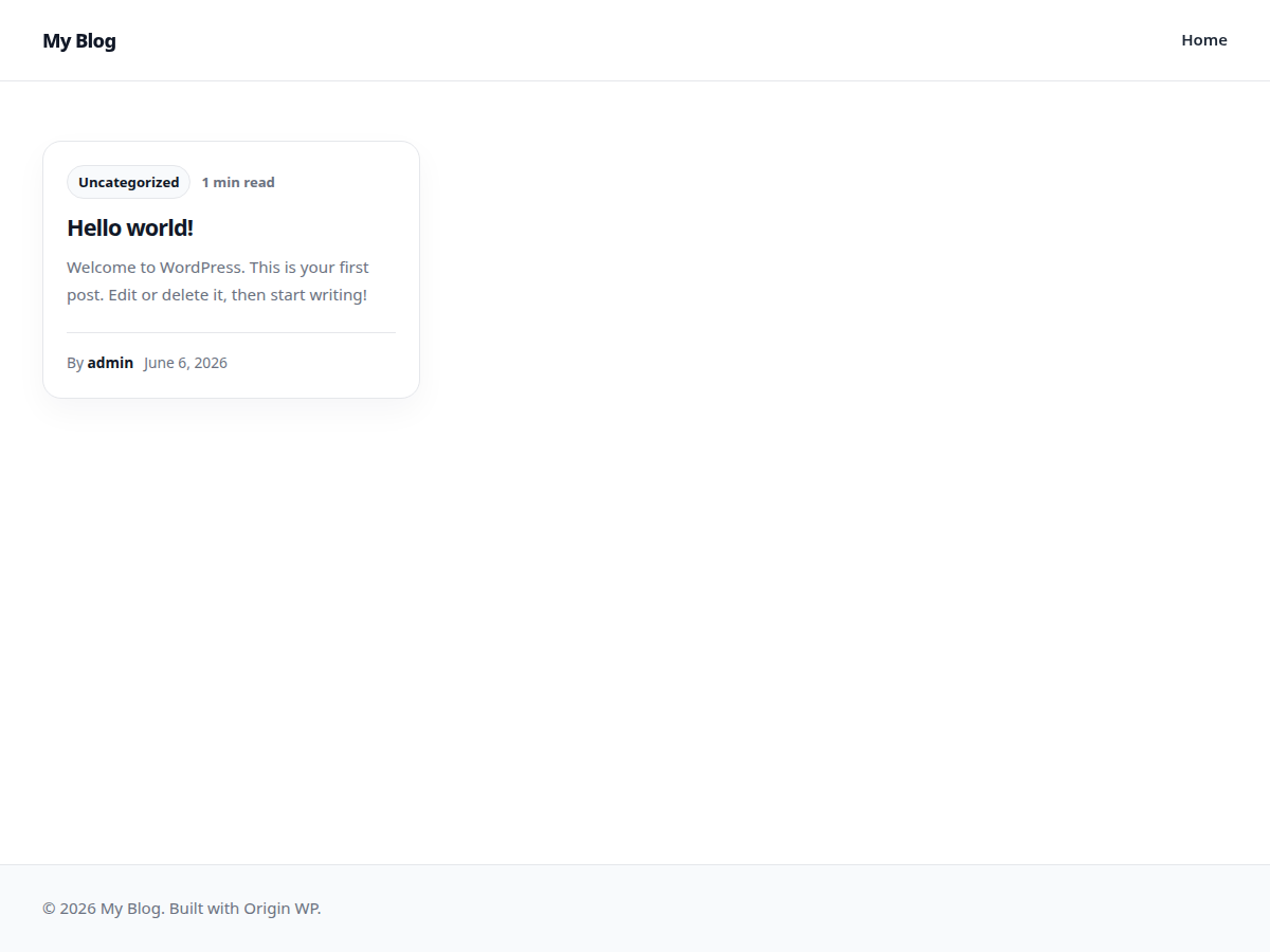 Origin WP theme screenshot