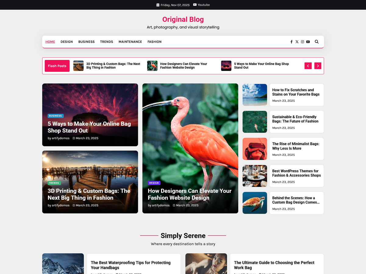 Original Blog theme screenshot