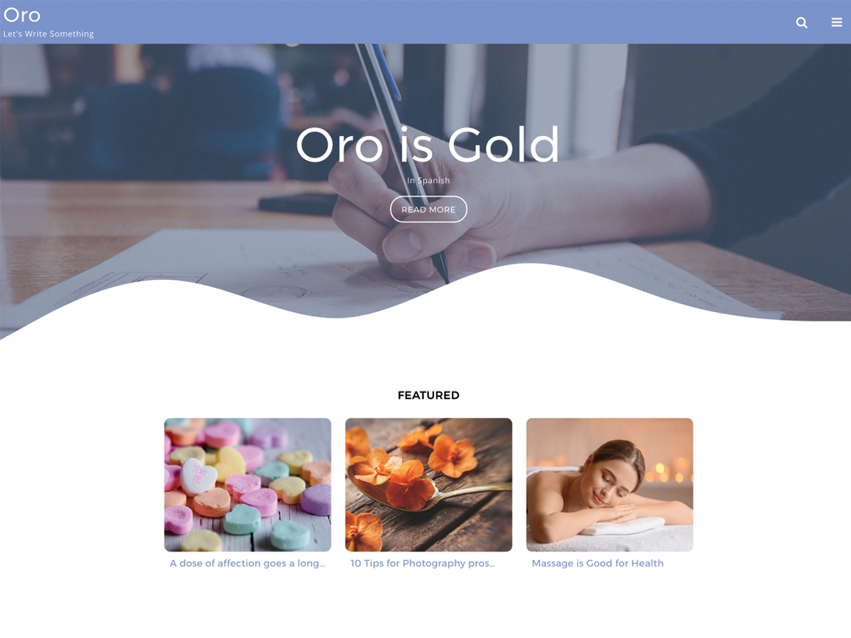 ORO theme screenshot