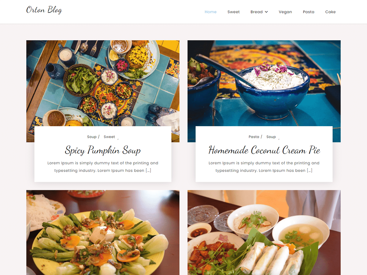 Orton Blog theme screenshot