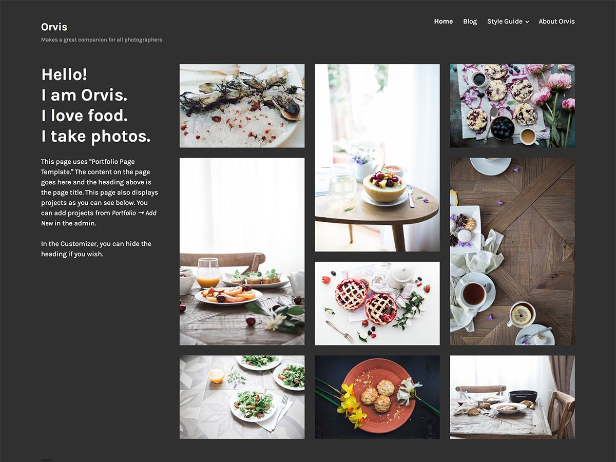 Orvis theme screenshot