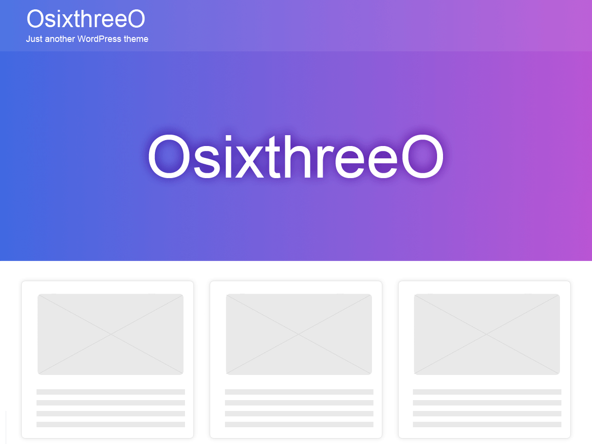 OsixthreeO theme screenshot