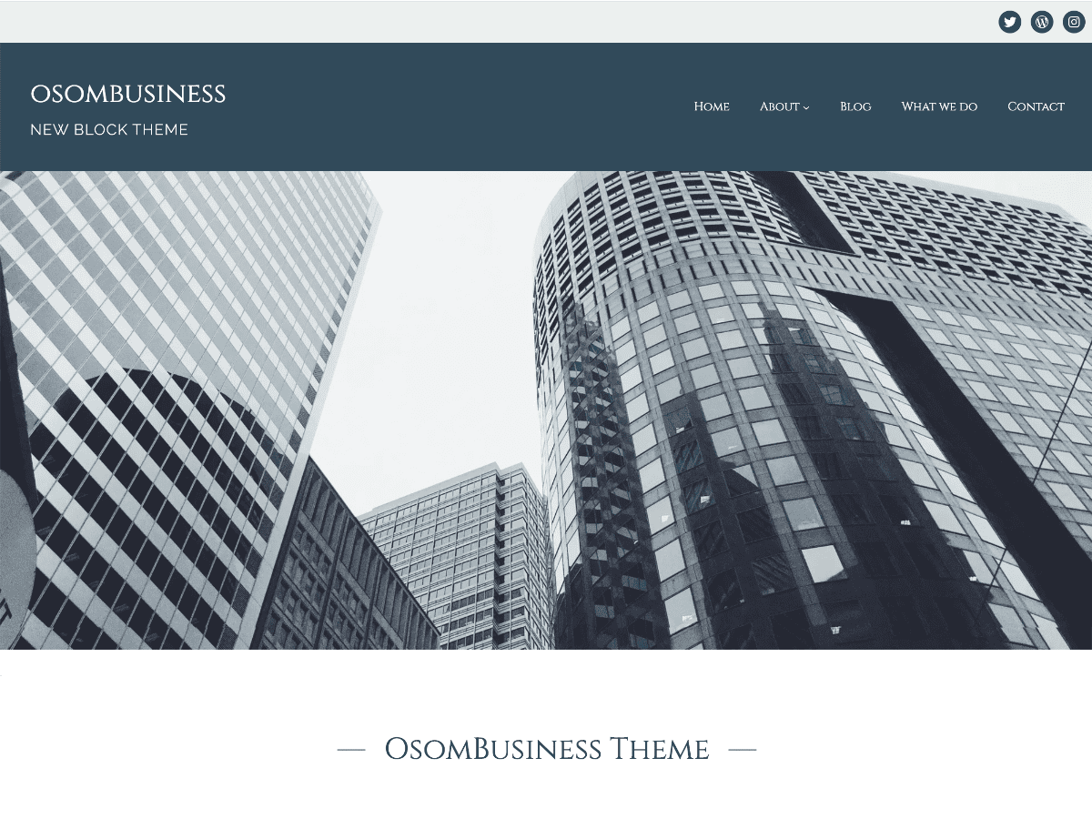 Osom Business theme screenshot