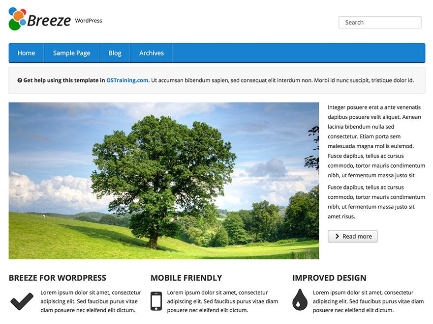 OSTraining Breeze theme screenshot
