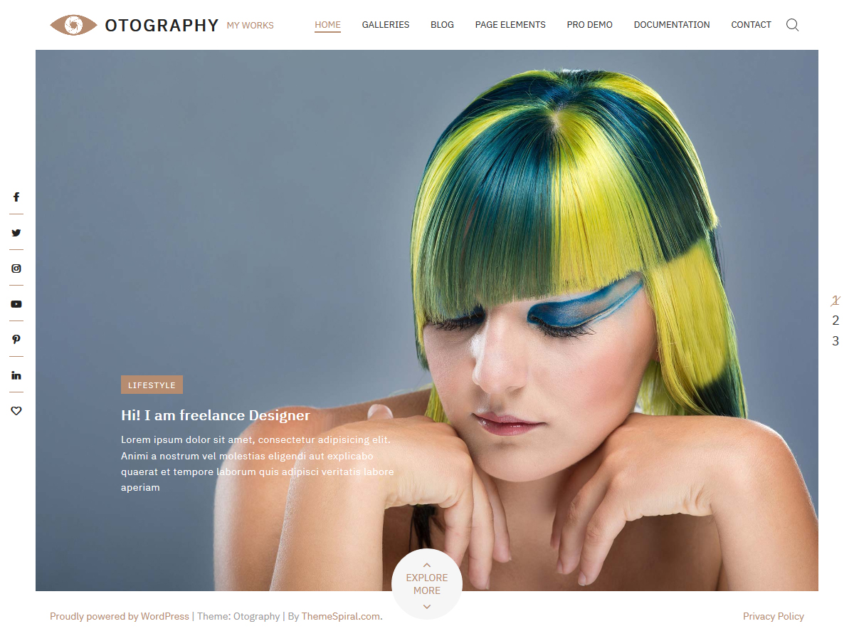 Otography theme screenshot