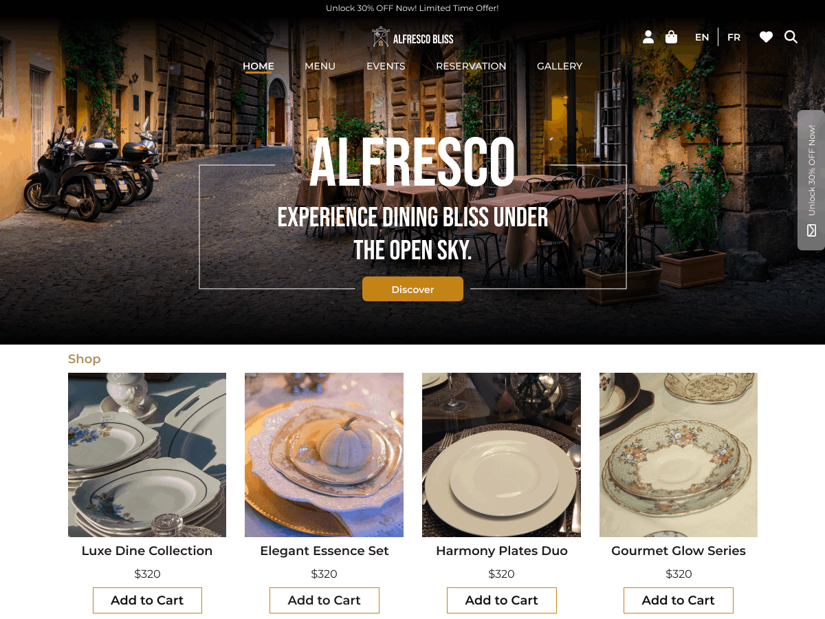 Outdoor Restaurant theme screenshot