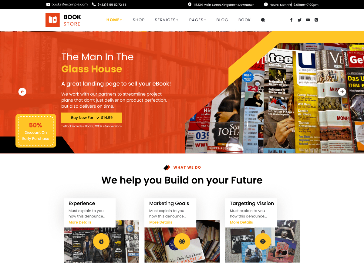 Ovation Bookstore theme screenshot
