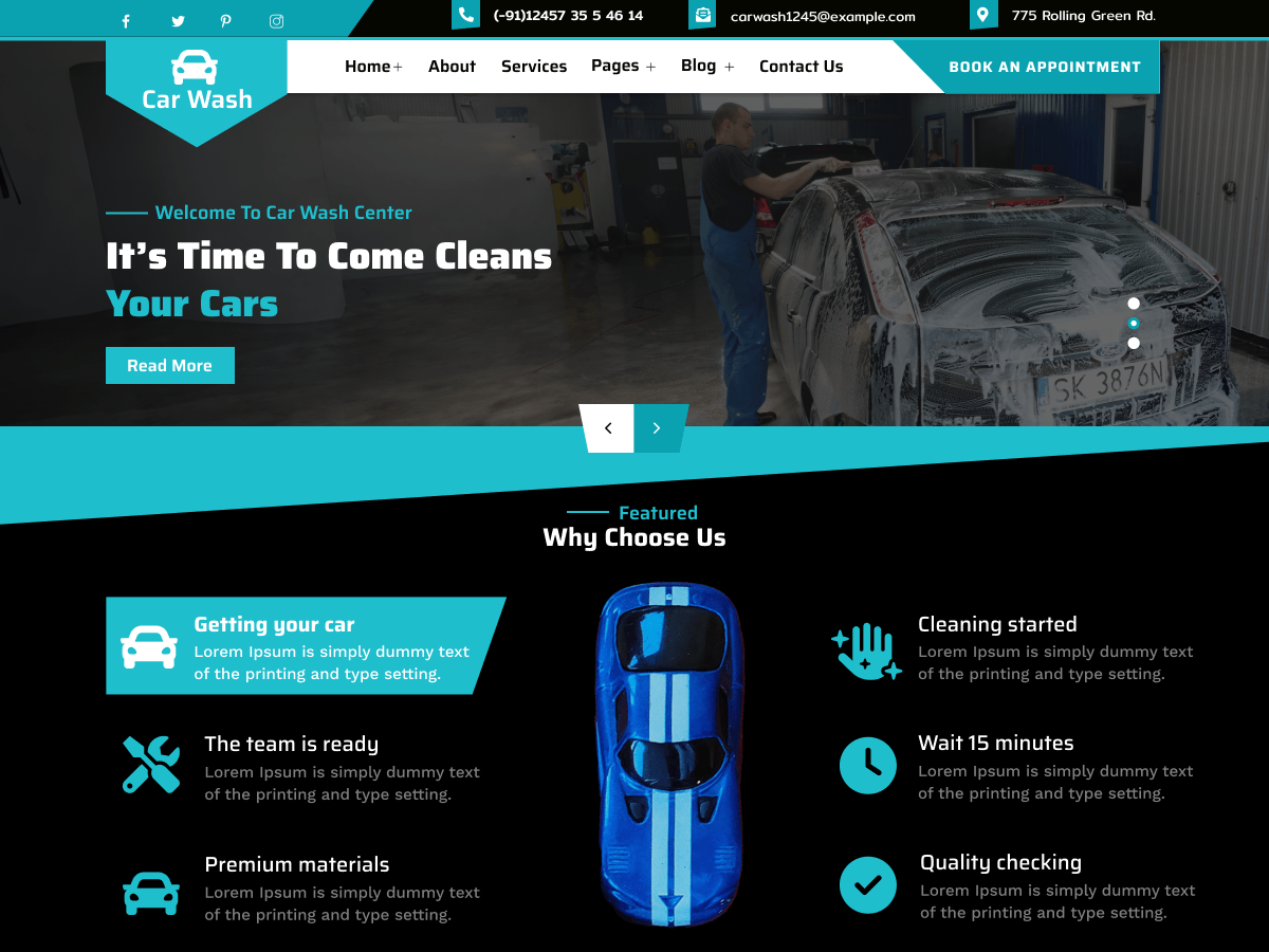 Ovation Car Wash theme screenshot