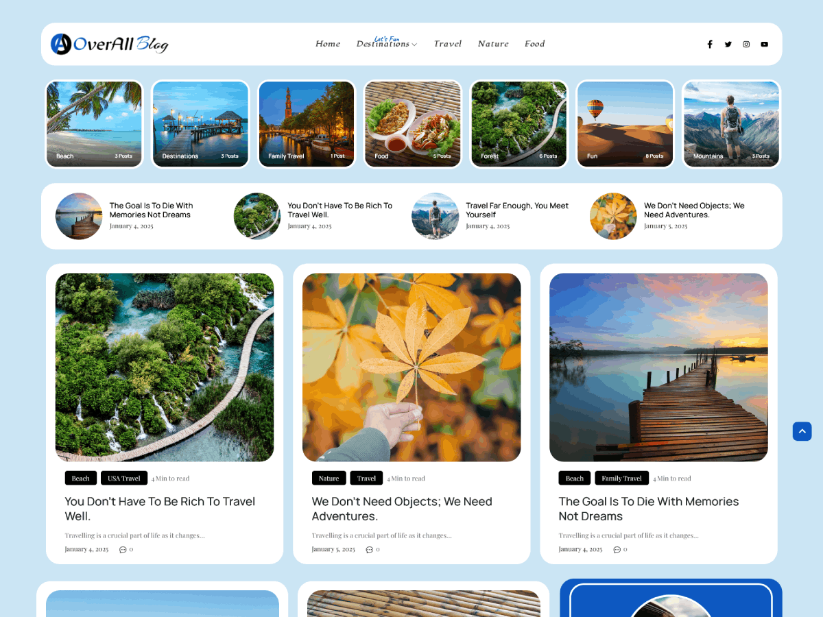 Overall Blog theme screenshot