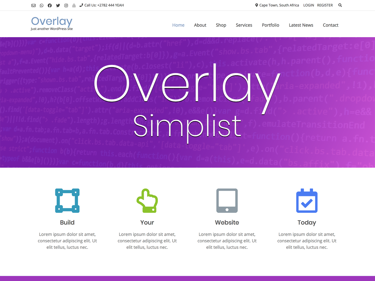Overlay Child Simplist theme screenshot