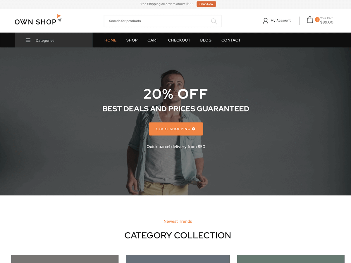 Own Shop Lite theme screenshot