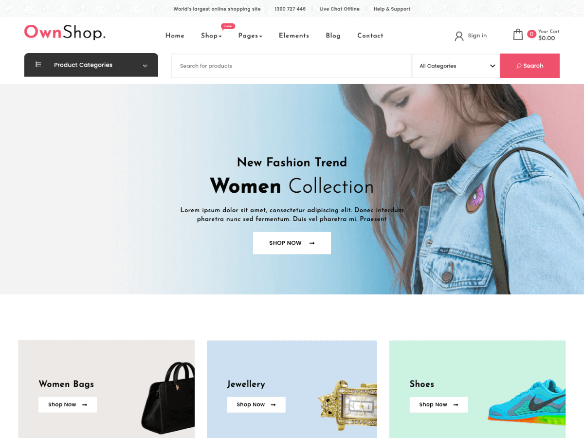 Own Shop theme screenshot