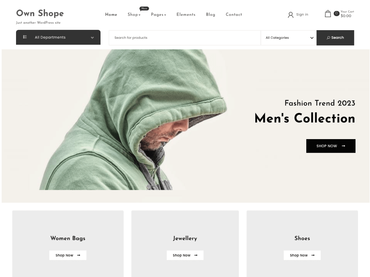 Own Shope theme screenshot