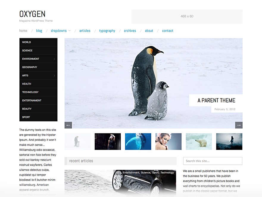 Oxygen theme screenshot