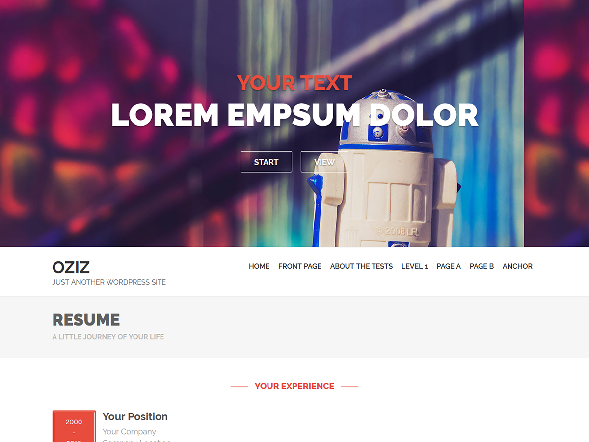 Oziz theme screenshot