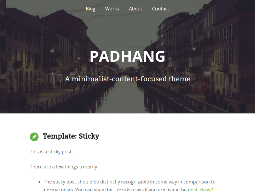 Padhang theme screenshot