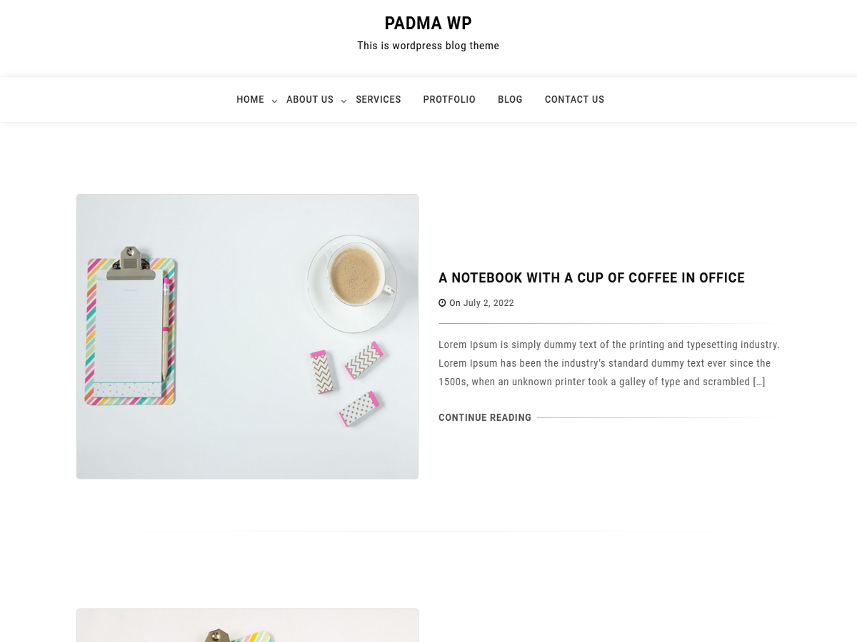 Padma Wp theme screenshot
