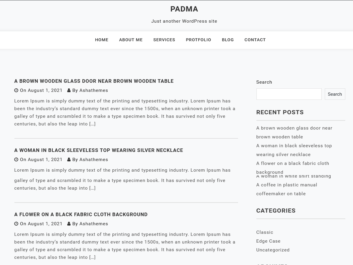 Padma theme screenshot