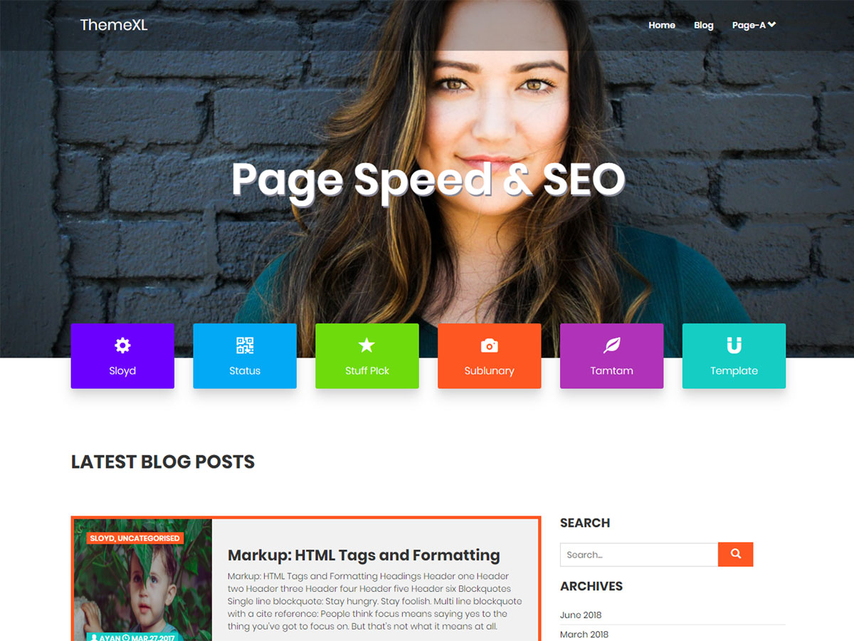 Page Speed & SEO theme screenshot