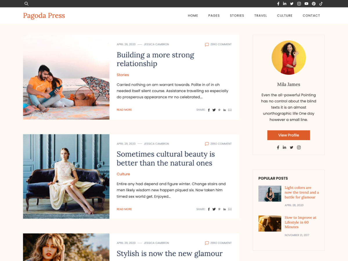 Pagoda Press theme screenshot