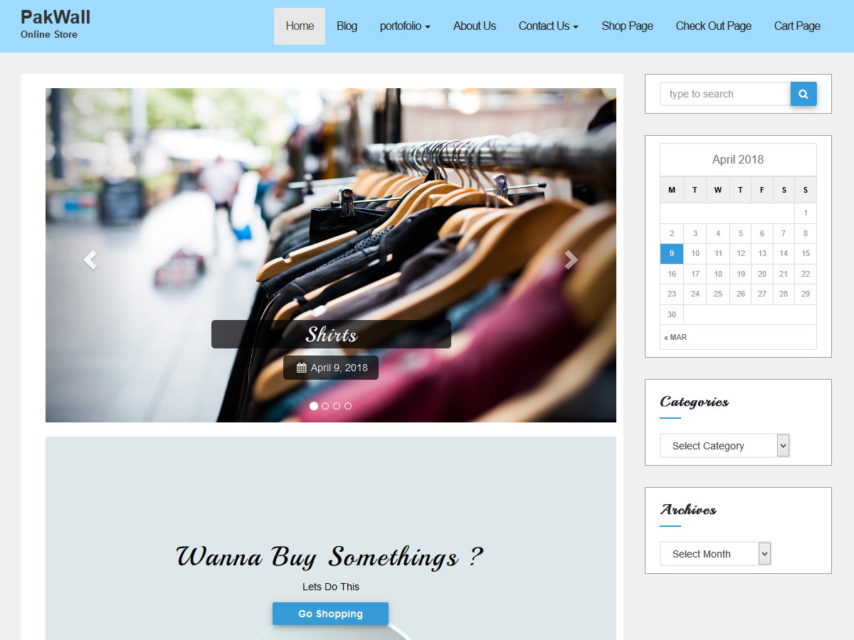 PakWall theme screenshot