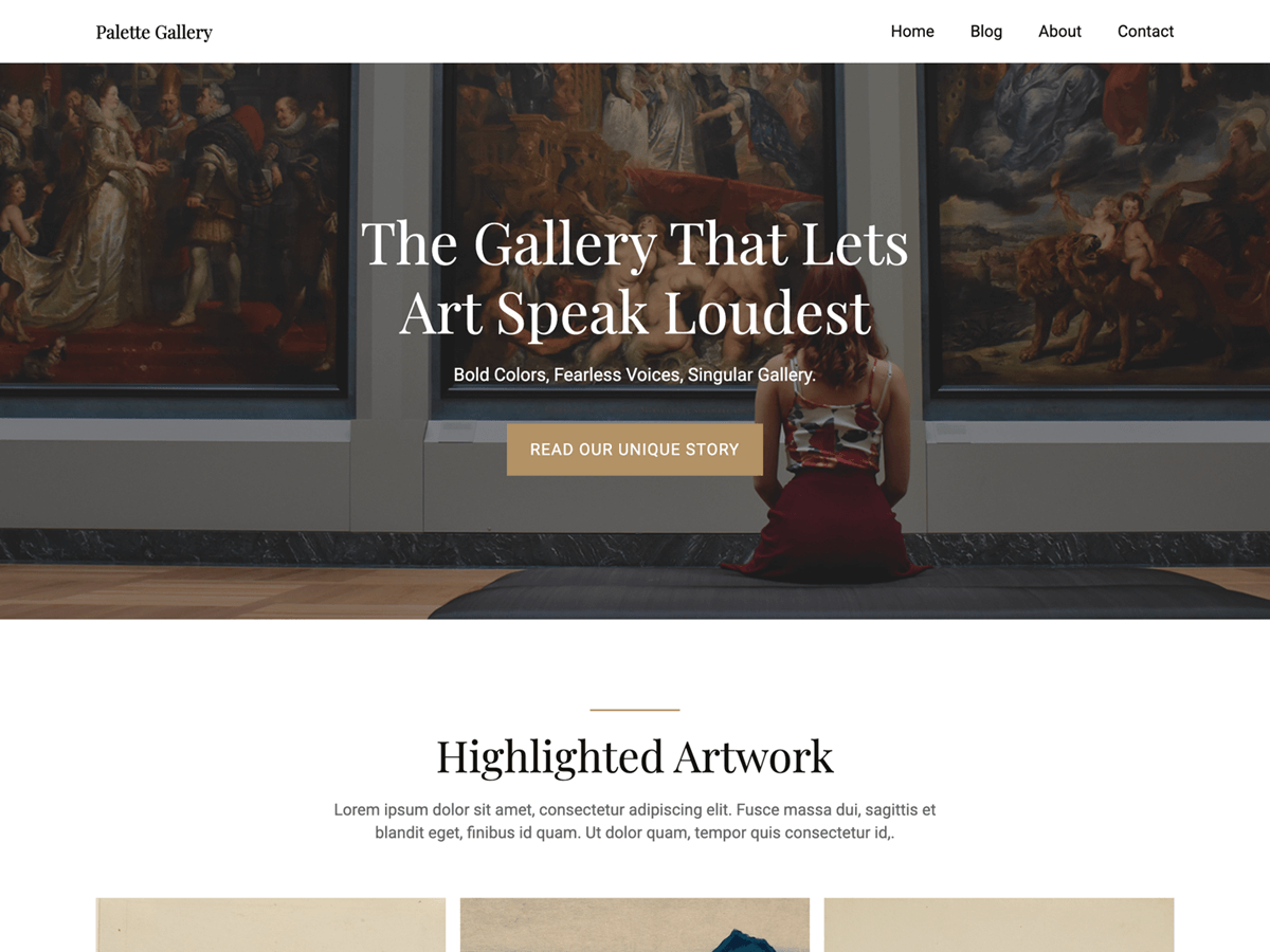 Palette Gallery theme screenshot