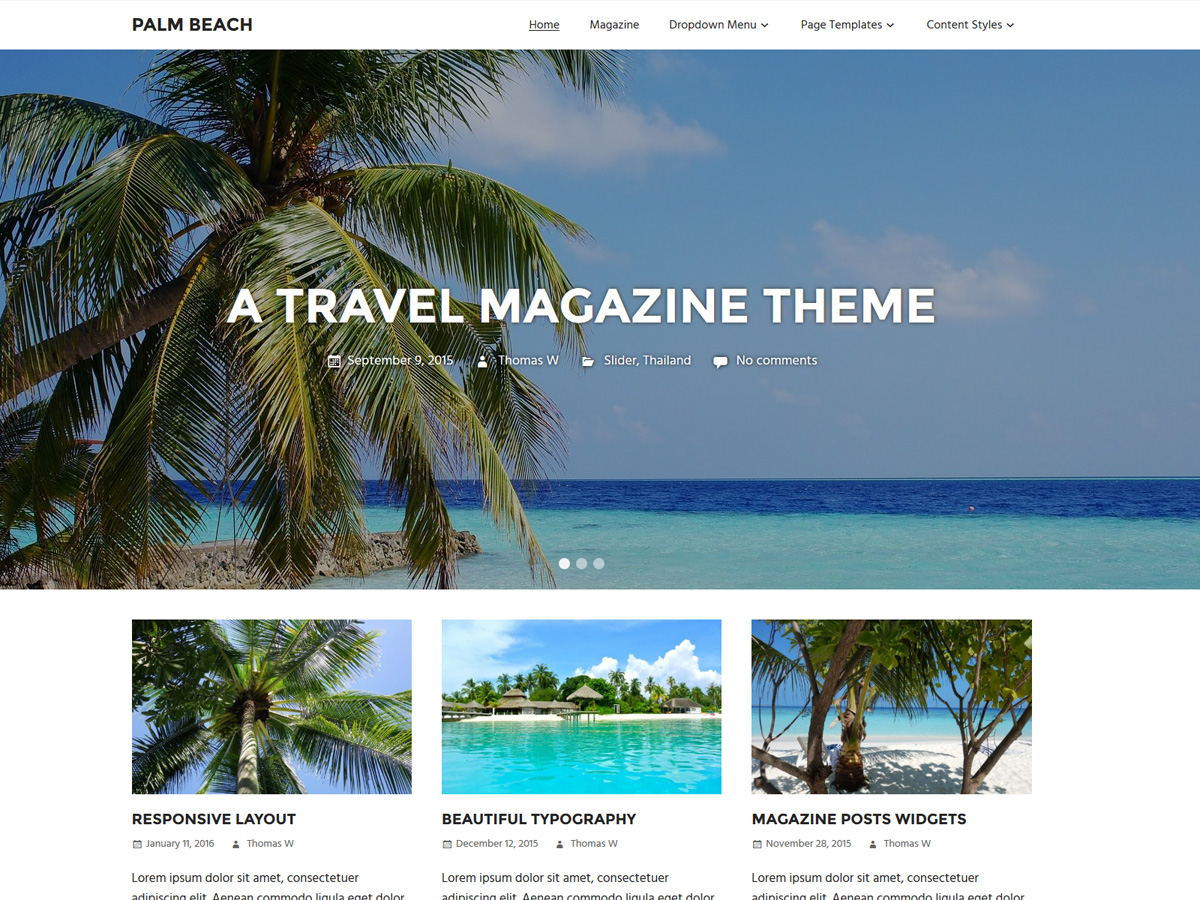 Palm Beach theme screenshot