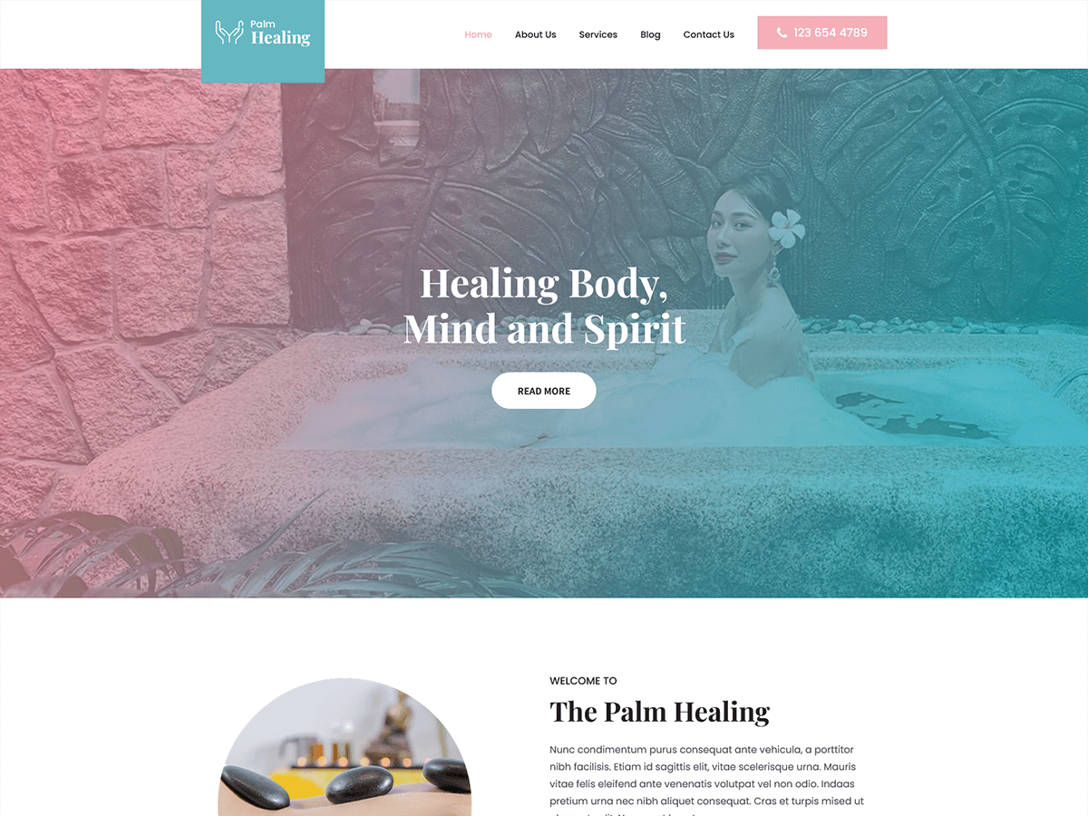 Palm Healing Lite theme screenshot