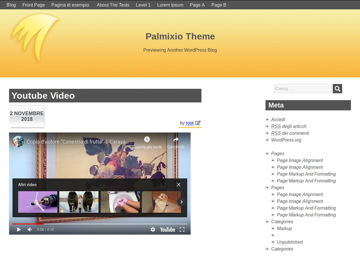 Palmixio theme screenshot