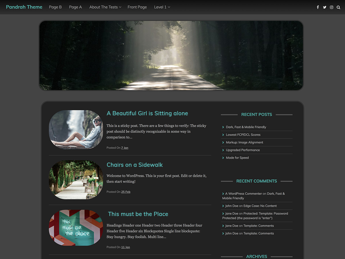 Pandrah theme screenshot