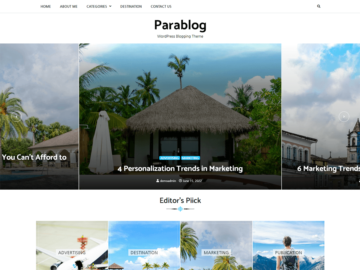 Parablog theme screenshot