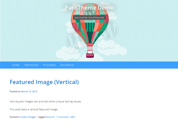 ParaBlogger theme screenshot