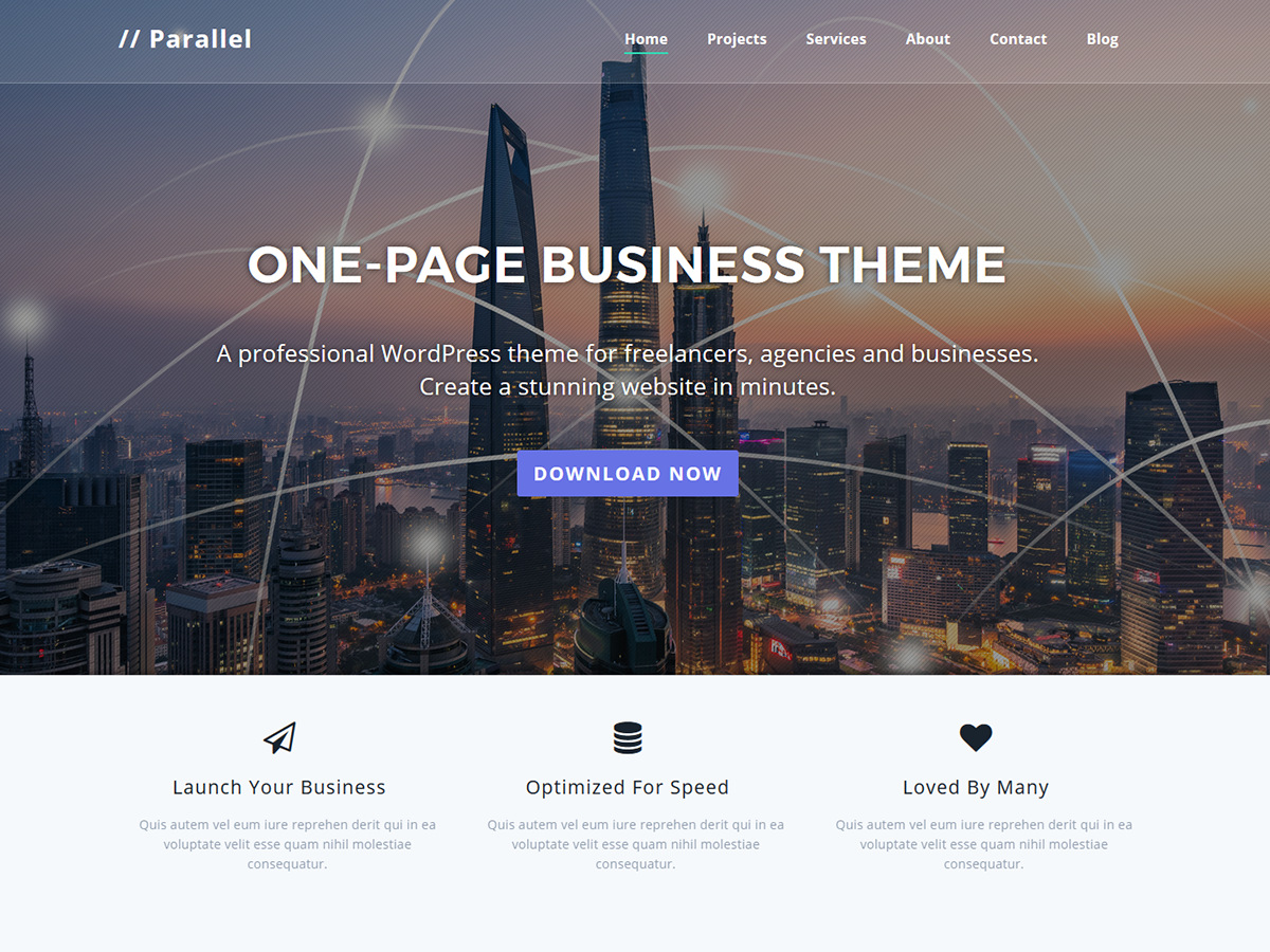 Parallel theme screenshot