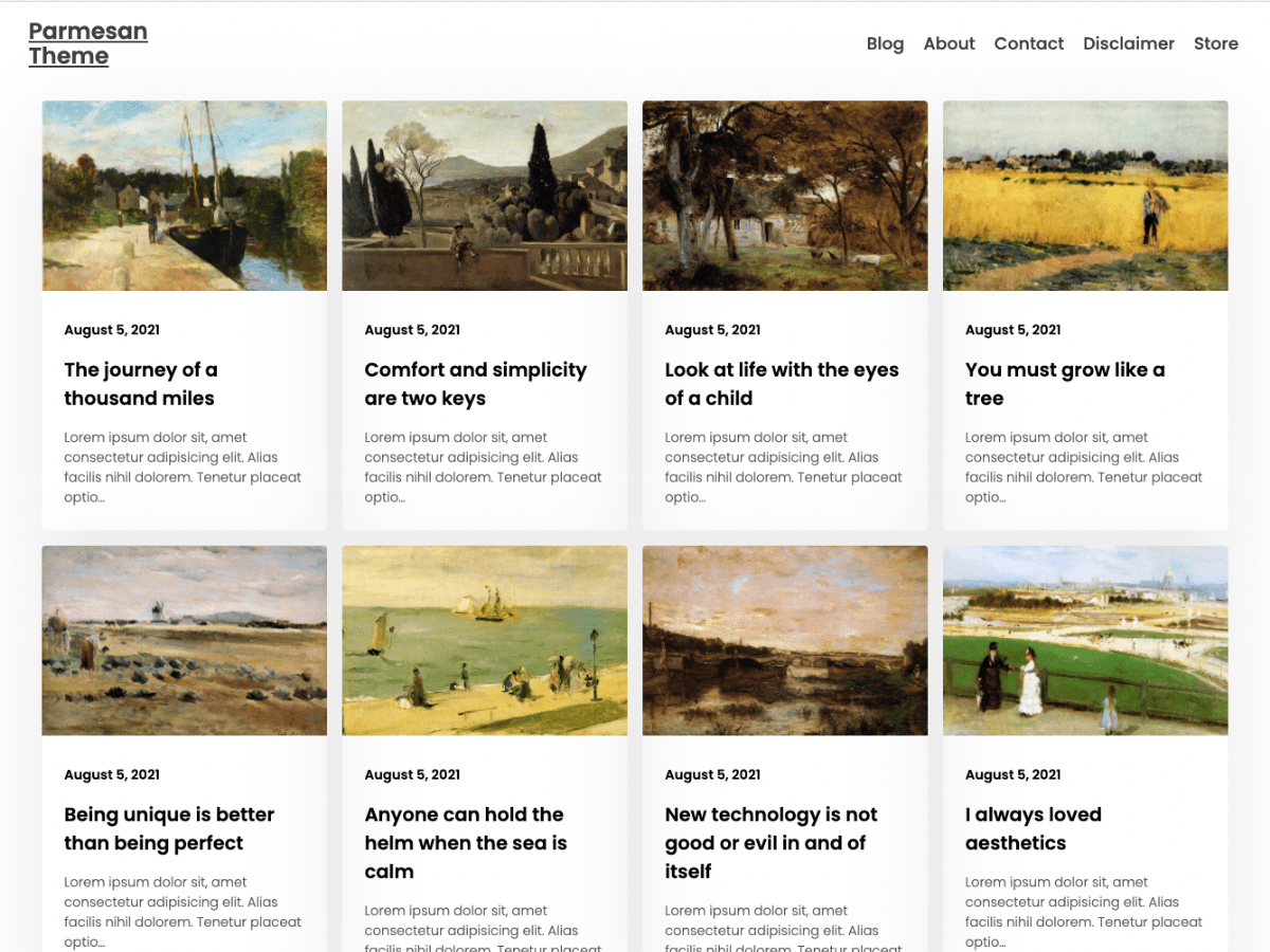 Parmesan theme screenshot