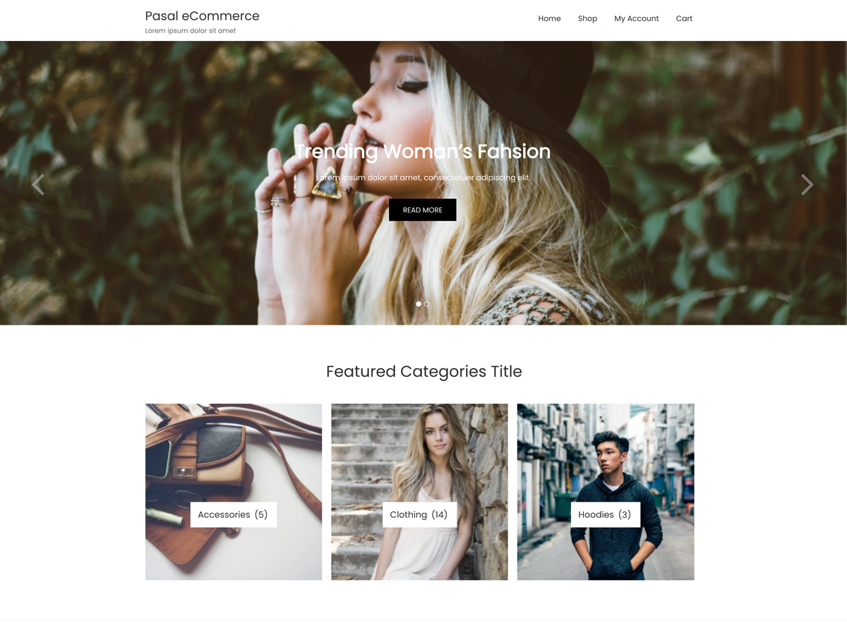 Pasal Ecommerce theme screenshot