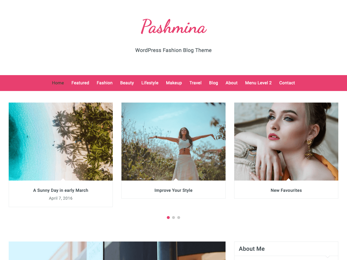 Pashmina theme screenshot
