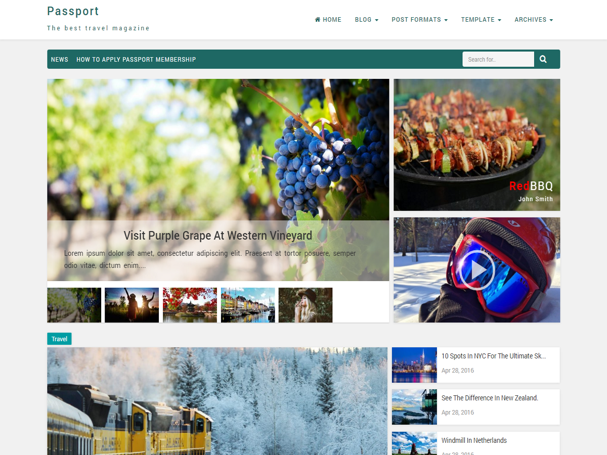 Passport theme screenshot